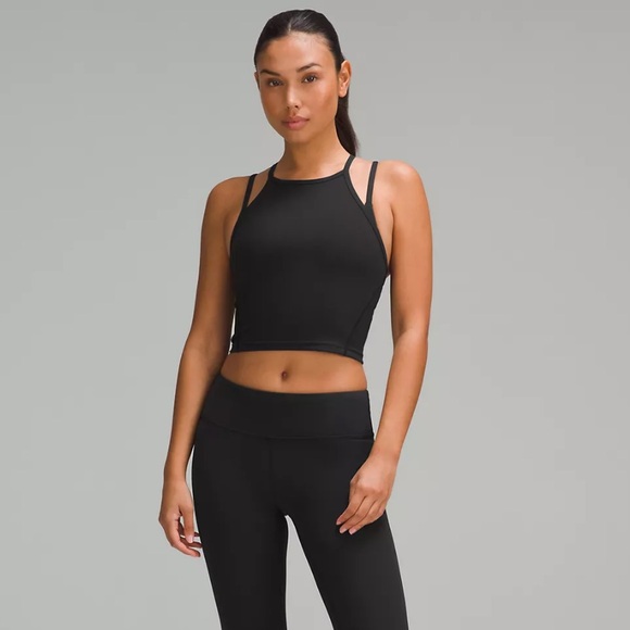 Wunder Train High Neck Cross Back Tank Top *Black - Picture 3 of 5